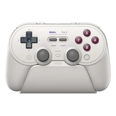 Image de 8BitDo Pro 3 Bluetooth Controller for Switch/Switch 2 TMR Joysticks, Swappable ABXY Buttons, Back Charging Dock, Hall Effect Triggers, Windows, Apple, SteamOS, Android G Classic