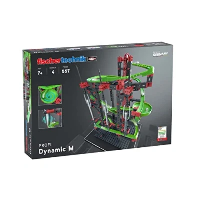 Image de fischertechnik Set Circuit de Billes Dynamic M 533872 kit Construction pour Enfants, Jouet éducatif à partir 7 Ans, Green, Medium