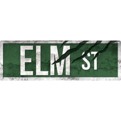 Image de Grindstore Elm Street Plaque en tôle Fine Multicolore 10,1 x 30,5 0,1 cm