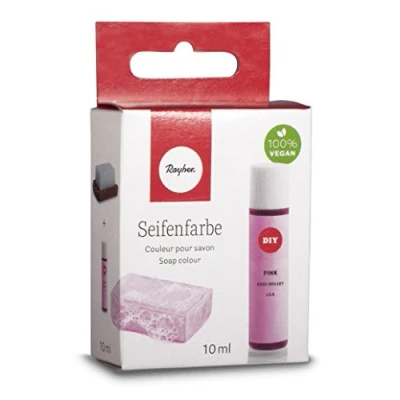Image de Rayher 34246264 Couleur pour savon, rose, inodore, 10ml, flacon compte goutte, testé dermatologiquement, végane, art créatif la coloration de savon transparent et opaque