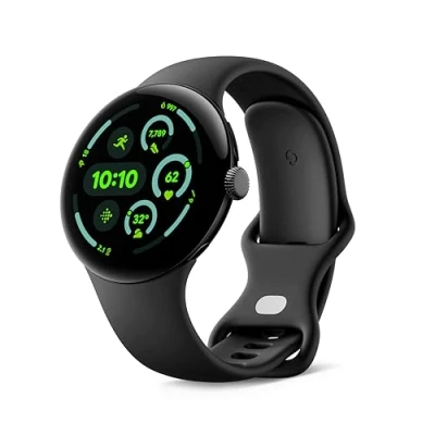 Image de Google Pixel Watch 3 (45 mm) — Boîtier Sauge Mat Bracelet Vert LTE
