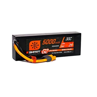 Image de Spektrum Smart 5000mAh 2S 7.4V G2 LiPo 30C Hard Case IC3 SPMX52S30H3 Battery