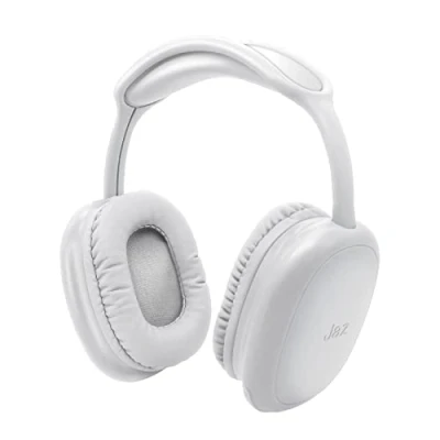 Image de JAZ Neo Wave Casque sans Fil avec Oreillettes et Bandeau rembourré, câble de Charge USB C Inclus, 18 Heures d&#039;utilisation consécutive, Blanc, Unique