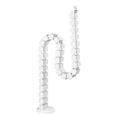 Image de mywall Guide câbles HZ42WL avec Une Longueur jusqu&#039;à 1285 mm, Gestion des pour Bureaux Fixation à vis, Conduit de câble Rond, système 4 canaux Structure modulaire en Tourbillon