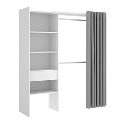Image de DEKIT Suit Commode, Mélamine, Blanc, Blanco
