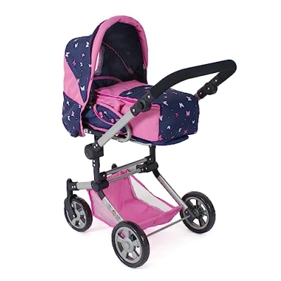 Image de Bayer Chic 2000 587 33 Jara Landau pour poupée combinée 2 en 1 Enfants de 4 à 8 Ans, Papillon, Bleu Marine/Rose