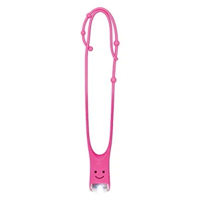 Image de moses Lese Buddy La Lampe de lecture pour enfants multifonction rose poche à bandoulière en silicone