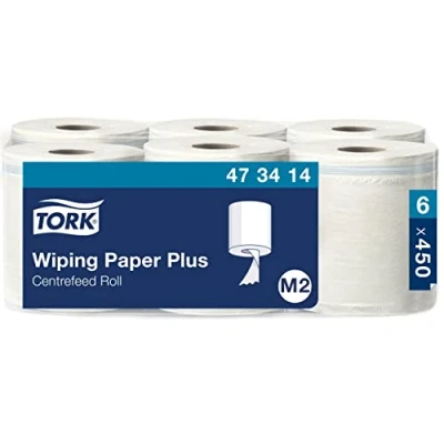 Image de Tork 473414 Papier d&#039;essuyage Advance à dévidage central M2 150,7 m x 19 cm lot de 6 bobines Blanc