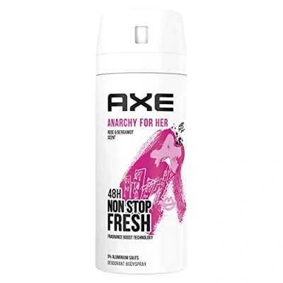 Image de AXE Spray corporel Anarchy for Her pour une féminité pure Déodorant sans aluminium 150 ml, pack de 1, l&#039;emballage peut différer