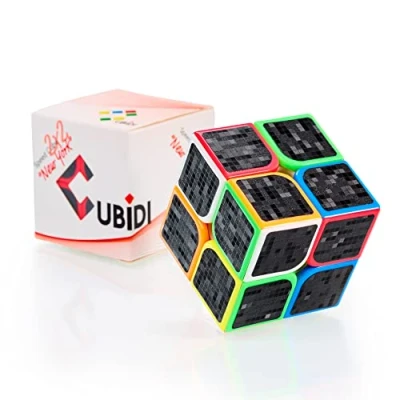 Image de CUBIDI® Originale Cube Magique Carbon 2x2x2 Type New York Speedcube de Vitesse avec Caractéristiques Rotation Optimisées Classique Jouet 2x2 Le Puzzle 3D Casse Tête pour Adulte et Enfant