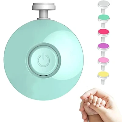 Image de Lime à Ongles Bebe Electrique,Lime pour Enfants,6 en 1 Kit de Tondeuse Ongles,Têtes Meulage Remplaçables,Faible bruit, idéal les nouveau nés,les tout petits,les nourrissons
