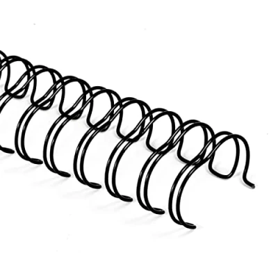 Image de RAYSON Spirale reliure métalliques, Capacité de 25 feuilles, 6,4 mm, 34 anneaux, A4, Pas 3:1, Noir, Paquet 100