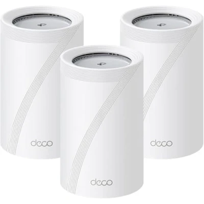 Image de TP Link WiFi 7 Deco BE65 Pro Router Mesh WiFi,BE9300Mbps Tri Band, canaux 320 MHz, 2 Ports 5 Gbps, Port 2,5 Alexa, HomeShield, MLO, Fonctionne avec n&#039;importe Quel FAI et Modem, 4 antennes