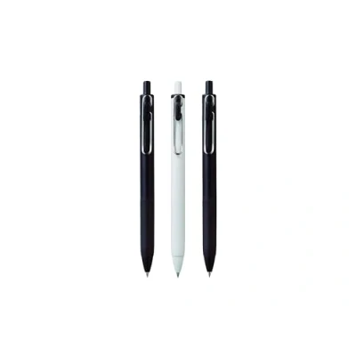 Image de uni ball On Point One Ambition UMN S 05 Lot de 3 stylos à encre gel rétractables Noir Pointe roller qualité supérieure 0,5 mm pour une écriture manuscrite ultra lisse Design compact contemporain