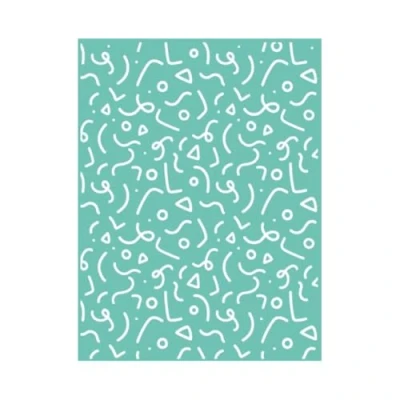 Image de Classeur à embossing Confetti Craftelier Texture festive pour scrapbooking et travaux manuels Compatible avec Sizzix Big Shot, Shot Plus, Revolution 15 x 20 cm