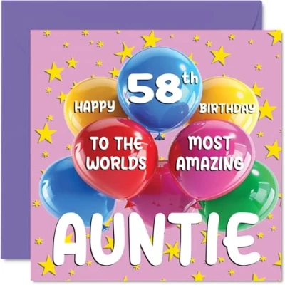 Image de Carte d&#039;anniversaire 49 ans pour tante World&#039;s Most Amazing Auntie de la part d&#039;un neveu et d&#039;une nièce, 145 mm x mm, ans, cartes vœux