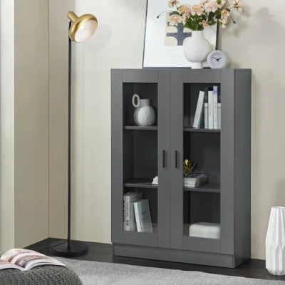 Image de lux.pro Lampadaire Élégante avec Douille E27 Lampe sur Pied Style Intemporel Luminaire Design pour Salon Chambre Bureau Métal Hauteur 156 cm Noir Or
