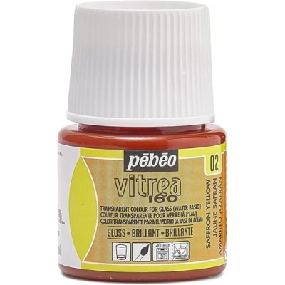 Image de PEBEO Peinture sur Verre Transparante Vitrea 160C Jaune Safran 45 ML