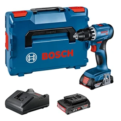 Image de Bosch Professional 18V System perceuse visseuse sans fil GSR 45 (vitesse de rotation 1 900 tr/min, 2 batteries 2,0 Ah, chargeur GAL 20, dans L BOXX)