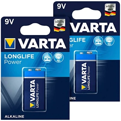 Image de Varta Longlife Power Lot de 2 piles type 9 V/E Block / 6LR3146 V