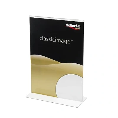 Image de Deflecto Porte affiche transparent pour documents A4 portrait droit transparente