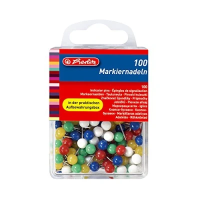 Image de Herlitz 8770356 Épingles de signalisation avec tête 17 x 6 mm, boîte 100