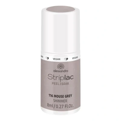 Image de Alessandro Vernis à Ongles UV/LED Striplac Peel/Soak Mouse Grey 48 116