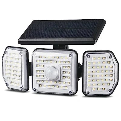 Image de Lampe solaire à LED avec détecteur de mouvement Maclean MCE615 3 modes fonctionnement IP65 4W 320 lm 4000K Li ion 1200 mAh