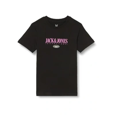 Image de JACK &amp; JONES Jorlucca Fastrunner1 T Shirt SS Crew JNR, Noir, 140 cm Garçon