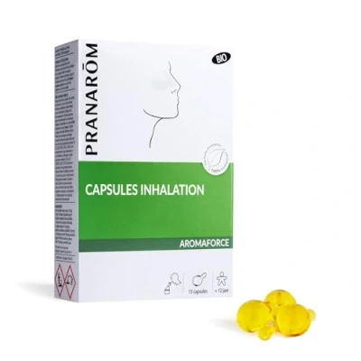 Image de Pranarom Aromaforce capsules Inhalation Aux Huiles Essentielles Dégage le nez 100% Bio 15