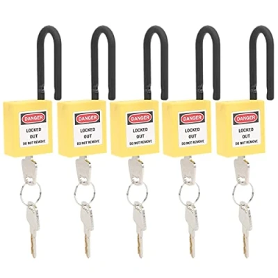 Image de Verrou de consignation, 5 ensembles verrouillage consignation cadenas sécurité rouge pour site industriel(jaune)