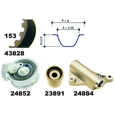 Image de MAPCO 23840 Kit de distribution 153 AUDI: A4 B5 Berline, Avant