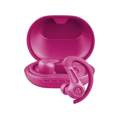 Image de JLab JBuds Sport ANC 4 Écouteurs de Intra Auriculaires, Bluetooth, 60h+ Autonomie, Réduction Bruit, Wireless, Boîtier Charge USB C, IP66 Résistant à la Transpiration, Multipoint, Rose