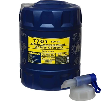 Image de MANNOL 7701 O.E.M. 5W 30 API SN/SM/CF Huile moteur + robinet d&#039;écoulement 20 l
