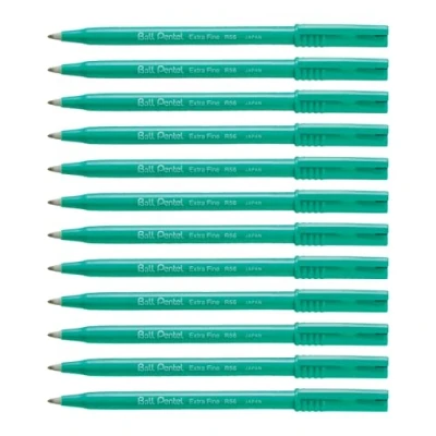 Image de Pentel R56 A Lot de 12 Feutres à bille Pointe 0,6 mm Noir