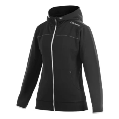 Image de Craft Sweat à capuche zippé femme Noir/Platine XS
