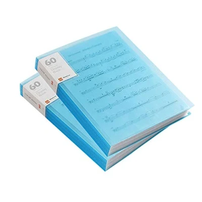 Image de 2Pcs Rediboom A4 Dossier de Livret Présentation, 60 Poches Document File Support Expanding Organiseur