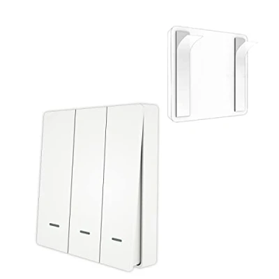 Image de Tuya Zigbee Interrupteur de scène sans fil, alimenté par piles bouton mécaniques, réalise une domotique intelligente, 3 gang [Tuya Hub requis]