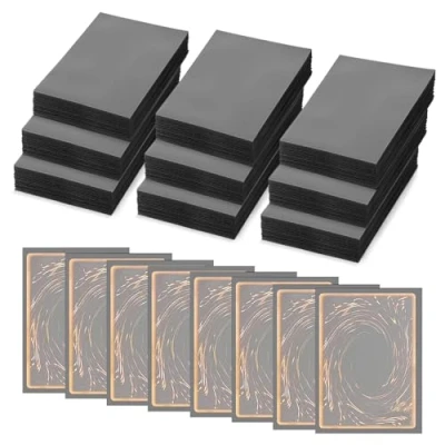 Image de LALATOK Lot de 450 Pochettes pour Cartes, Pochette Carte Taille Standard 66 x 91 mm, Card Sleeves Cartes à Collectionner, Change, Noir