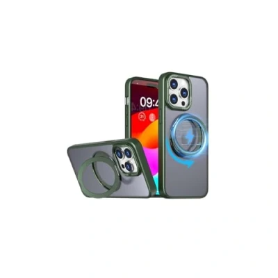 Image de Jaym Coque Renforcée Verte Compatible Avec Apple iPhone 15 Pro Magsafe Bumper En Couleur, Dos Fumé Et Finition Chromée De L&#039;anneau Magnétique Neuf