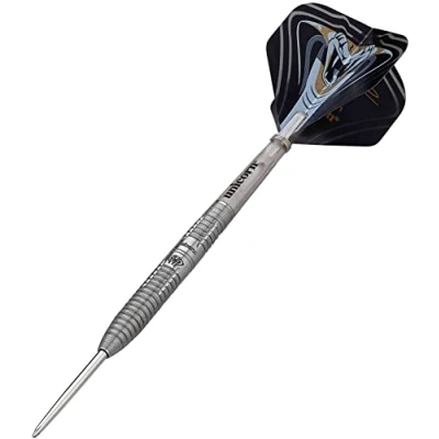 Image de Unicorn Chris Dobey Fléchettes Maestro 90% tungstène Jeffrey De Zwaan avec Pointe en Acier Unisexe, Argenté, 23 g