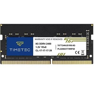 Image de Timetec 8 Go DDR4 2400MHz PC4 19200 Non ECC sans Tampon 1.2V CL17 1Rx8 Rang Unique 260 Broches SODIMM Ordinateur Portable PC mémoire RAM Module Mise à Niveau