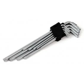 Image de AMiO 01039 Ensemble de tournevis coudés T10,T15,T20,T25,T27, T30,T40,T45,T50 Acier chrome vanadium TORX 9