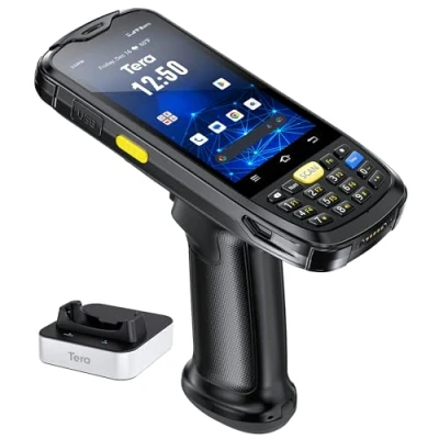 Image de Tera Scanner de Codes à Barres Android 10 PDA Terminal Zebra SE4710 4&quot; Ecran Tactile Ordinateur Mobile Portable avec Station Charge Clavier 4G BT WiFi GPS 4200mAh 1D 2D QR Entrepôt Inventaire P160