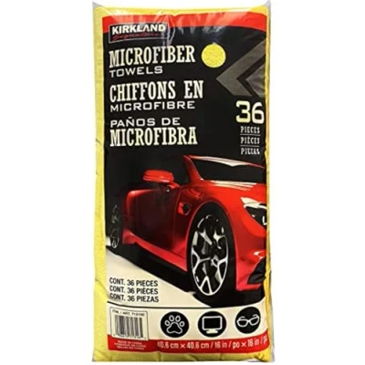 Image de Kirkland Signature Serviettes en Microfibres Ultra Pelucheux Jaune