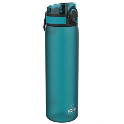 Image de Ion8 Gourde, 500ml, Anti Fuite, Facile à Ouvrir, Verrouillage Sécurisé, Lavable en Lave vaisselle, Sans BPA, Poignée de Transport, S&#039;adapte aux Porte gobelets, Nettoyer, Aqua
