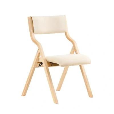 Image de SoBuy FST40 W Chaise pliante avec assise rembourrée et dossier Blanc