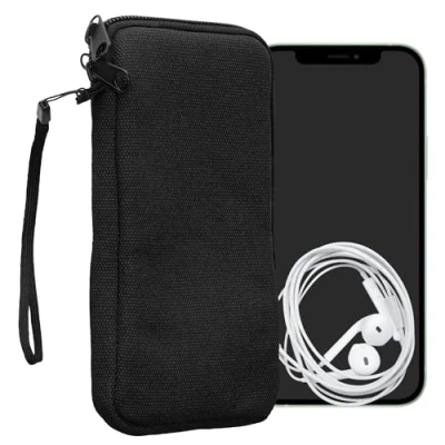 Image de kwmobile Housse Universelle Smartphone Pochette de Protection 17,7 x 8,5 cm pour téléphone Portable XXL 7&quot; en néoprène Noir