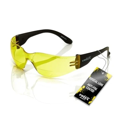 Image de lunettes Grafter à double foyer légères, de lecture, sécurité, vélo, sport certifiées CE En166 F par VoltX , jaune