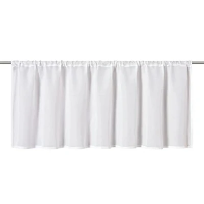 Image de Elbersdrucke Rideau de bistrot Semi Transparent avec Passage Tunnel Spume 00 Blanc 45 x 140 cm pour Cuisine, fenêtre Brise Vue 202071